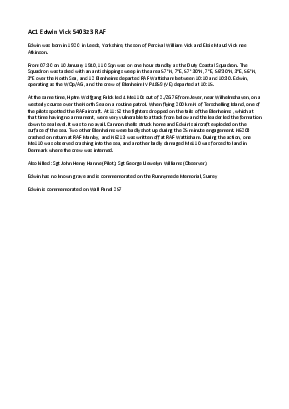 A preview of a PDF biography for Vick, Edwin